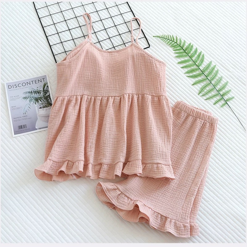 Twirl & Nap Ruffle NightSuit - 2pc Set